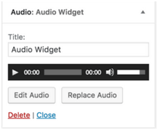 audio widget