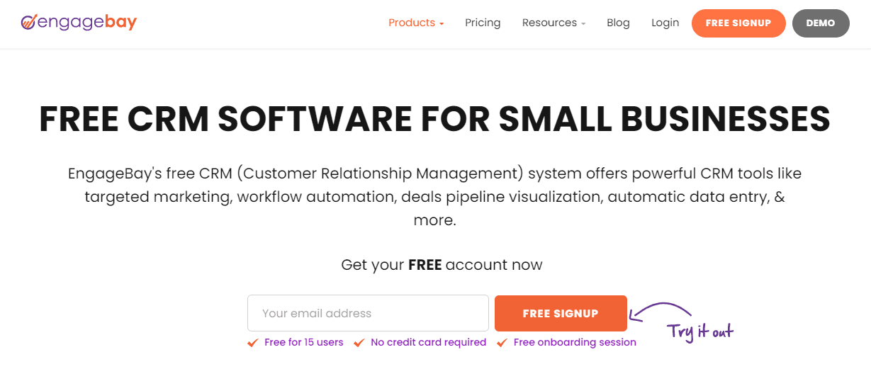 EngageBay free CRM software