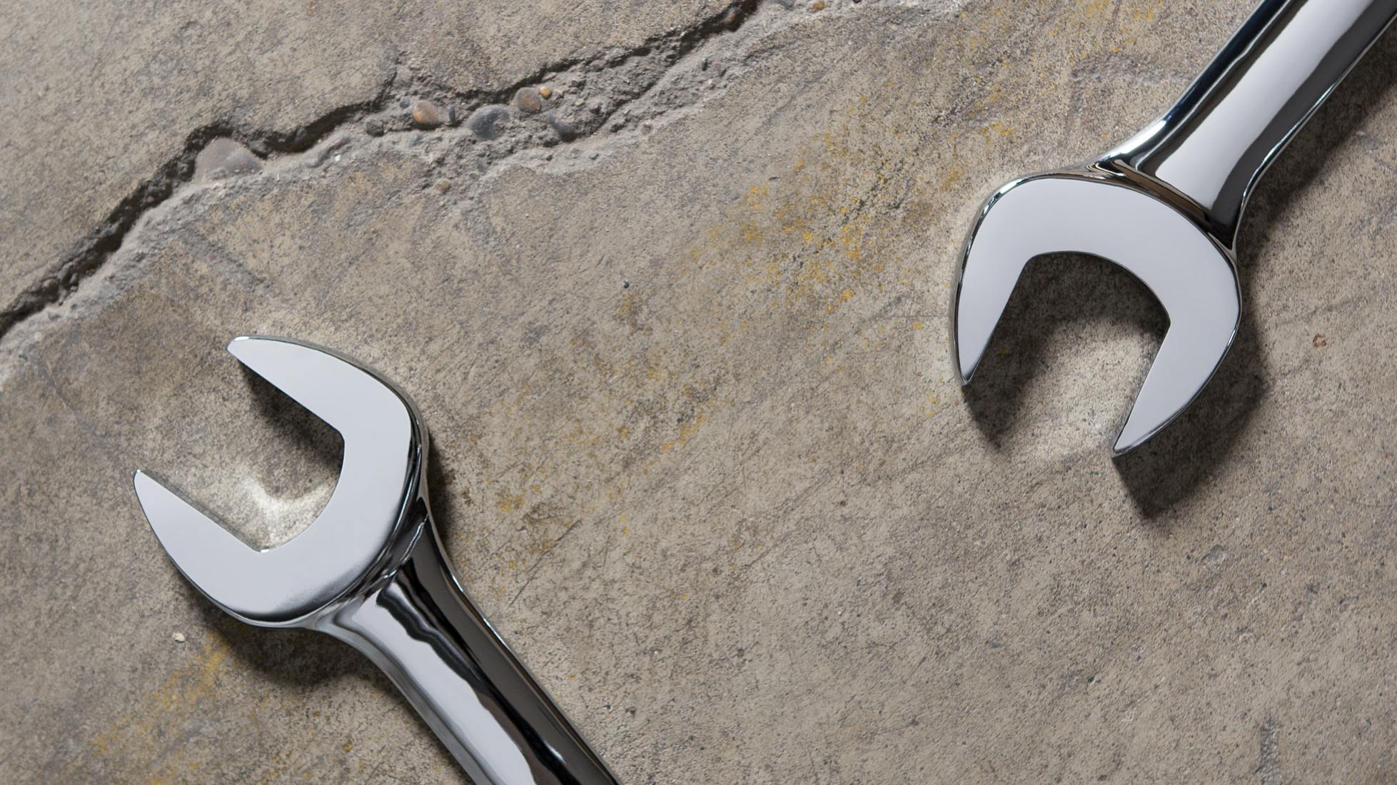 Tools on stone surface