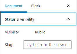 Status and visibility