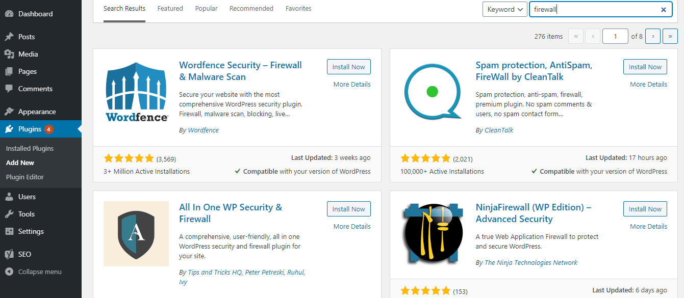 Firewall plugins