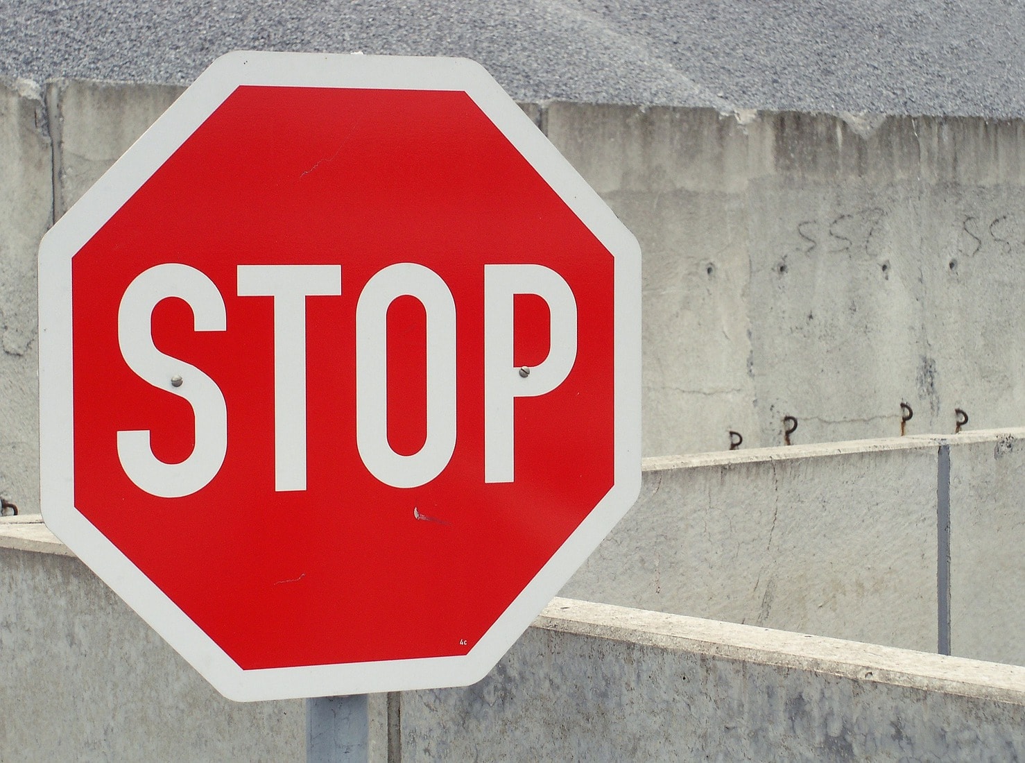 Red stop sign