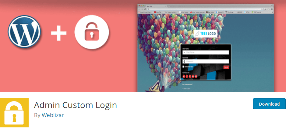 Admin Custom Login plugin