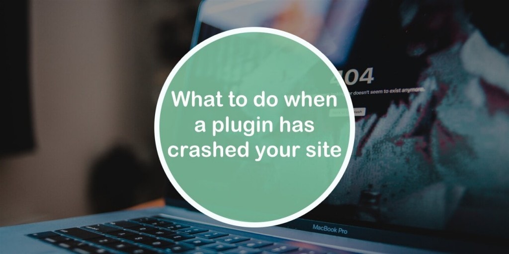 What to do when a plugin crashes your site