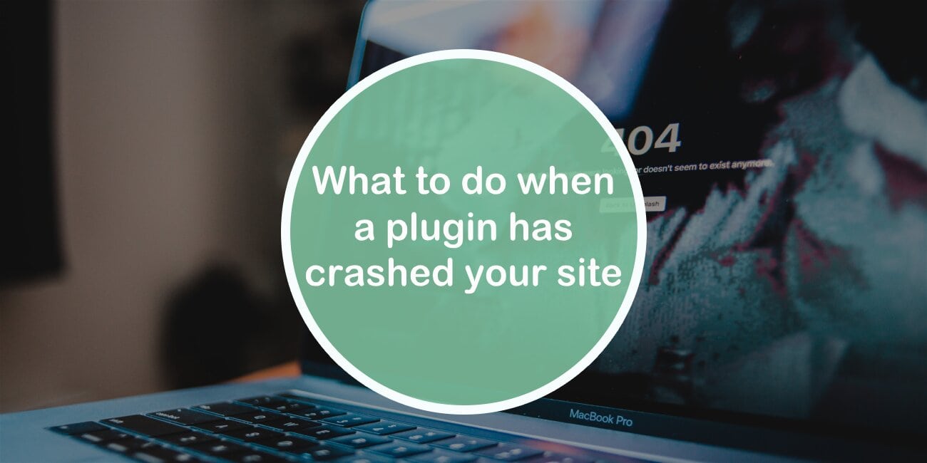 What to do when a plugin crashes your site