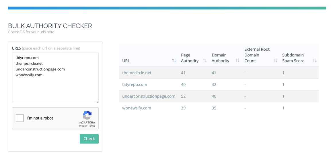 LinkGraph dashboard