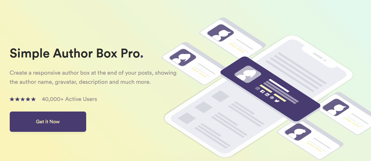 Simple Author Box landing page