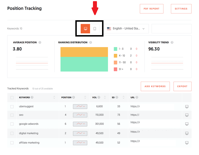 Position tracking