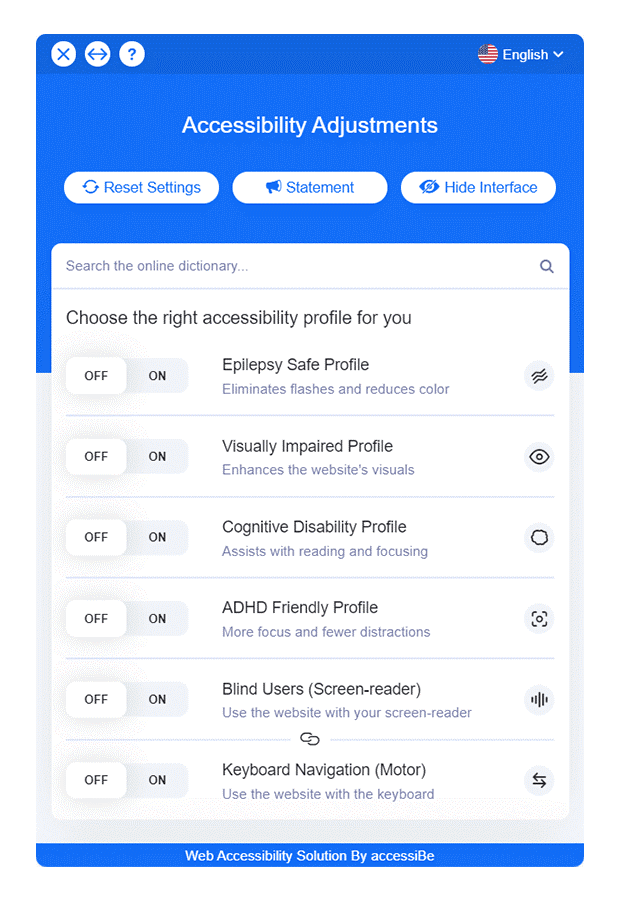 Accessibility adjustments