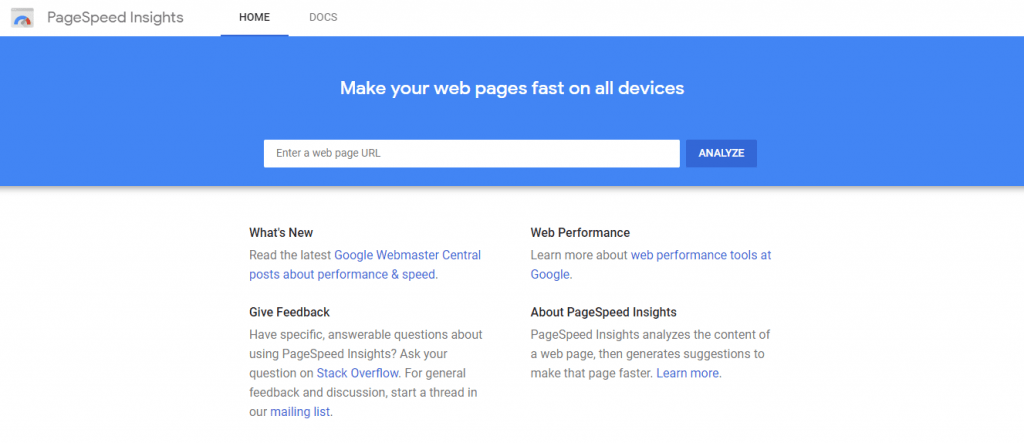 PageSpeed Insights