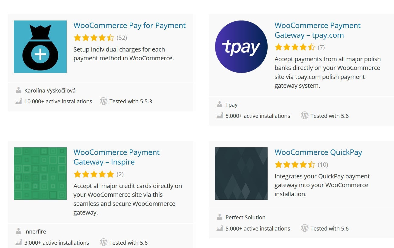 WooCommerce payment gateway plugins