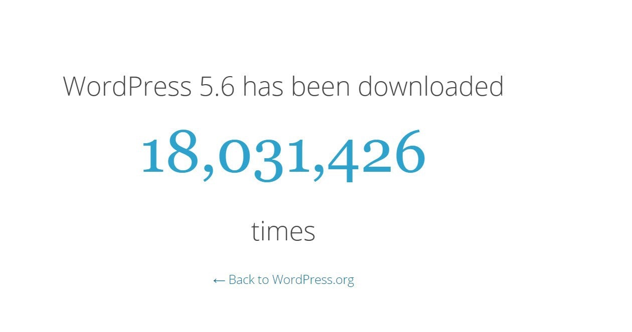 WordPress number of downloads