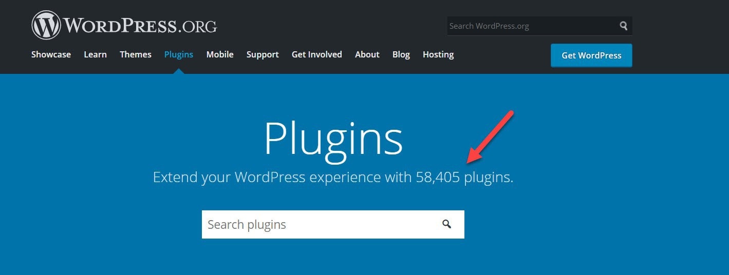 WordPress.org plugins tab