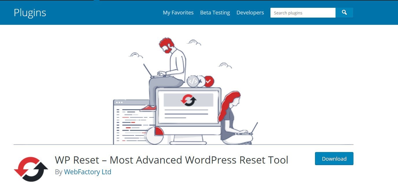 WP Reset plugin