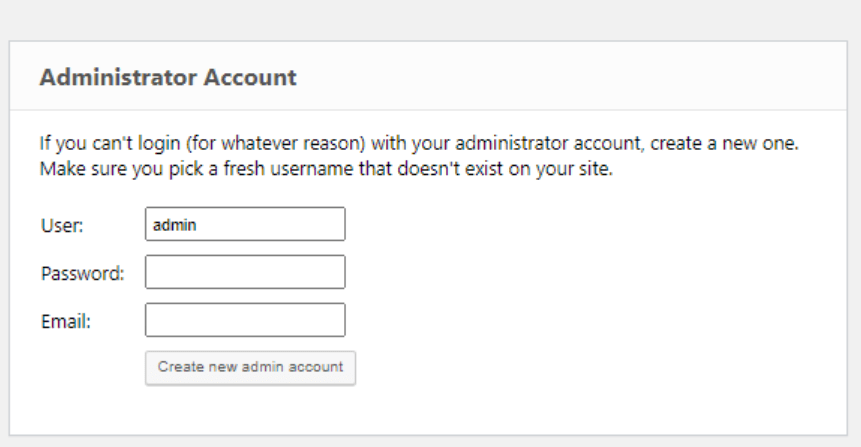 ERS admin account