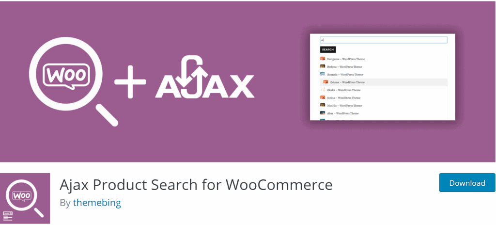 Ajax product Search for WooCommerce banner 