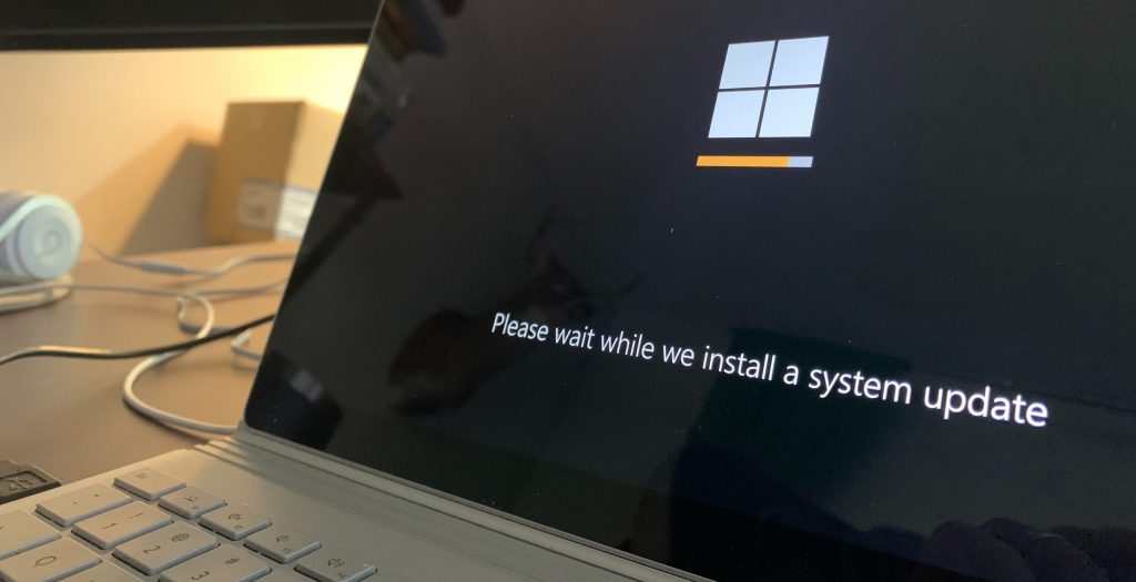 Microsoft Windows update screen