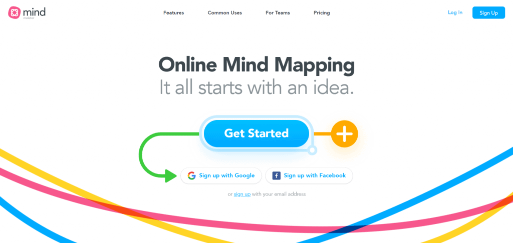 Mindmeister homepage