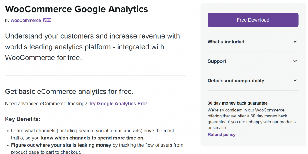 WooCommerce Google Analytics website 