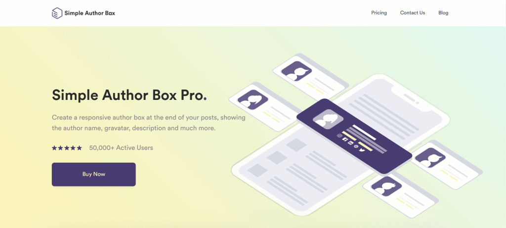 Simple Author Box website