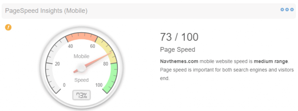 Pagespeed mobile 