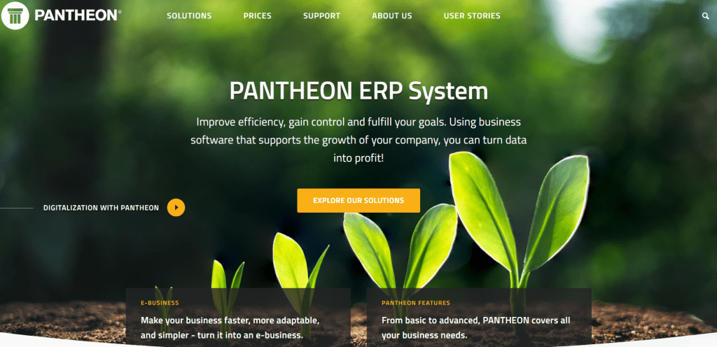 Pantheon homepage