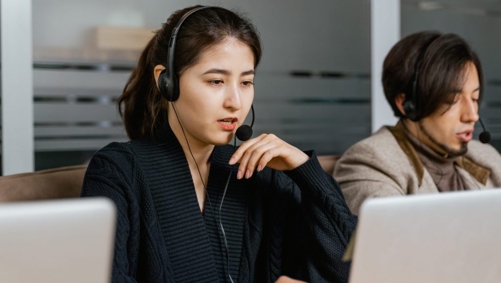 Colleagues working at the office