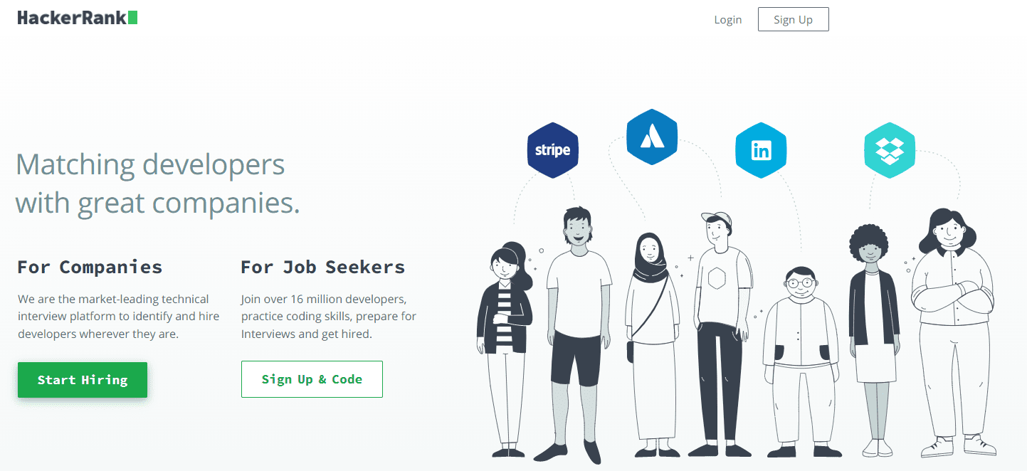 HackerRank homepage