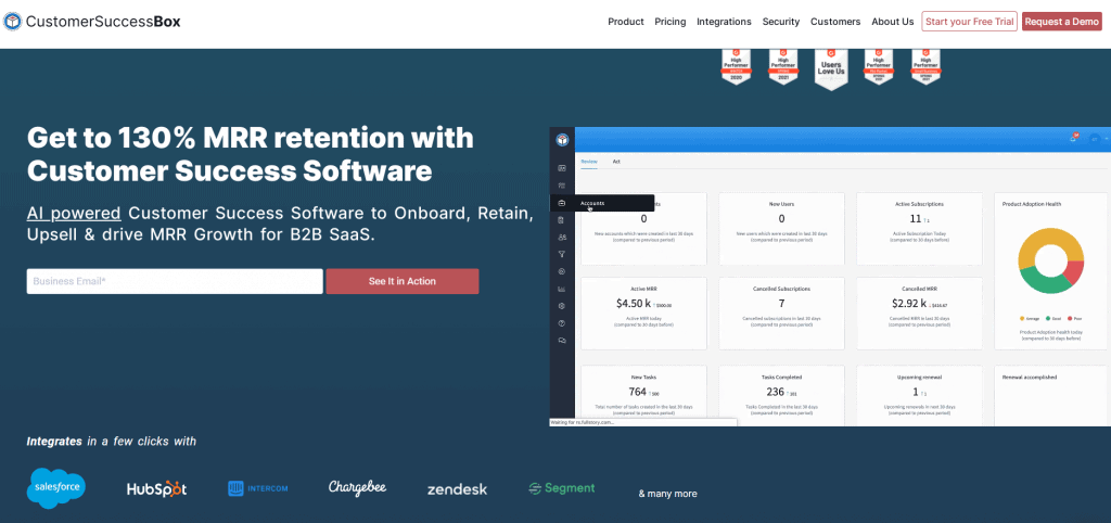 Customer Success Box homepage