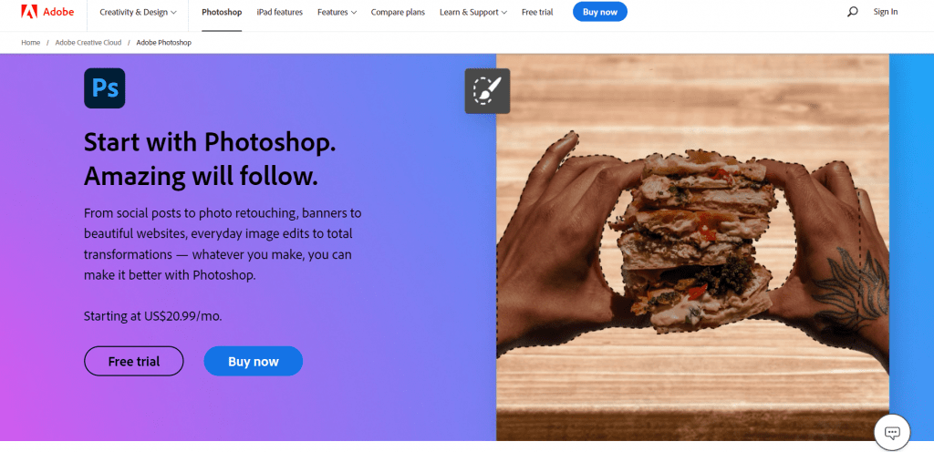 Photoshop website