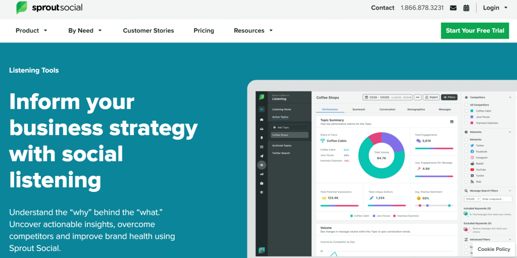 SproutSocial homepage