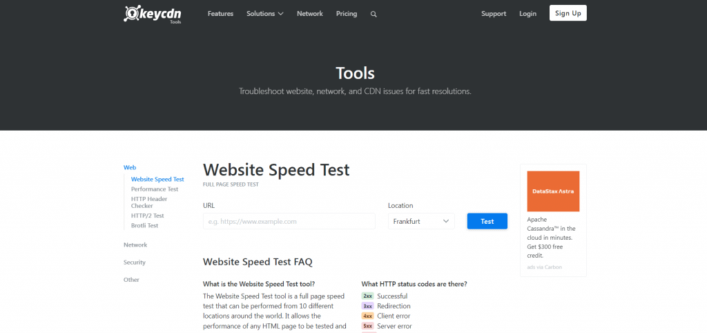 Key CDN Speed Test 