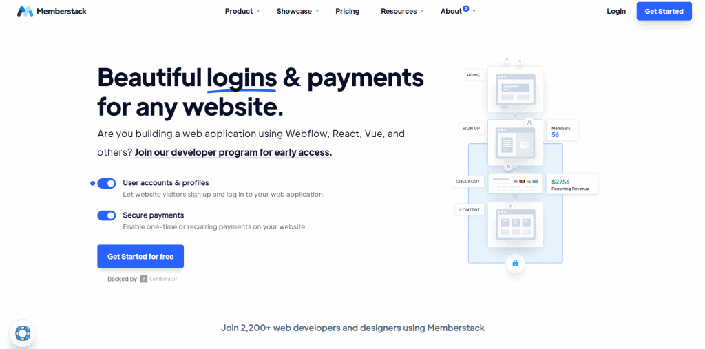 Memberstack homepage