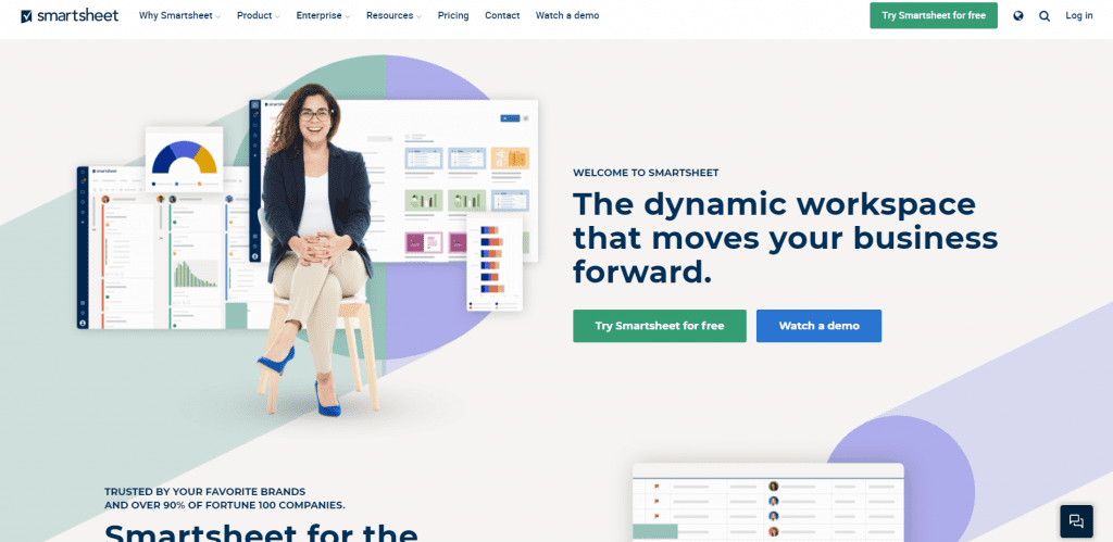 Smartsheet homepage