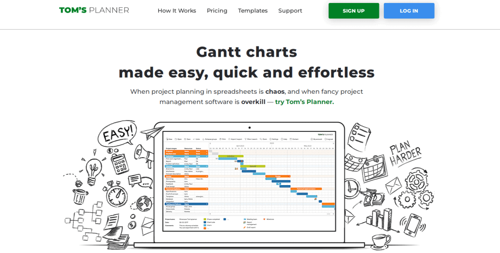 Tom's Planner homepage