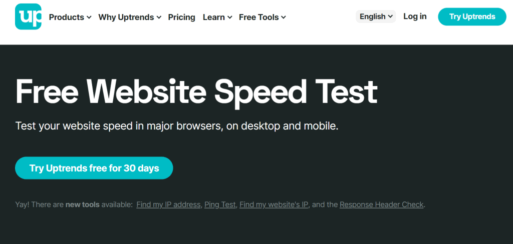 Uptrends website speed