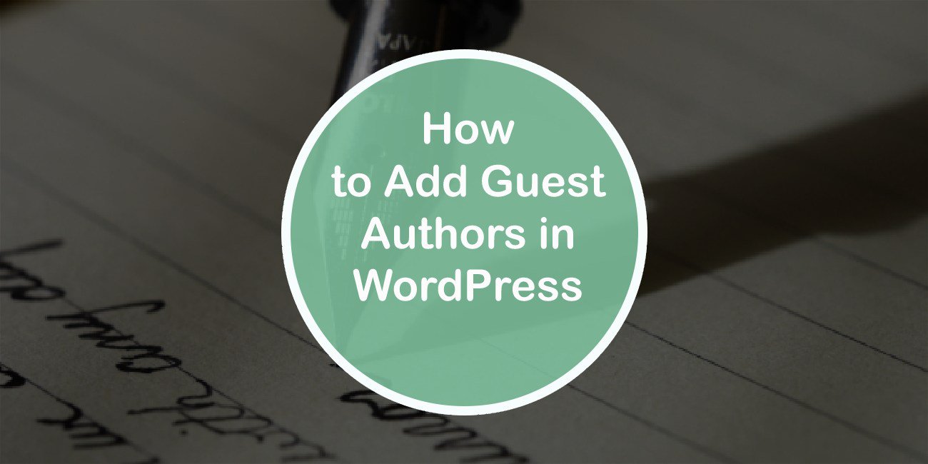 How To Add Guest Authors in WordPress