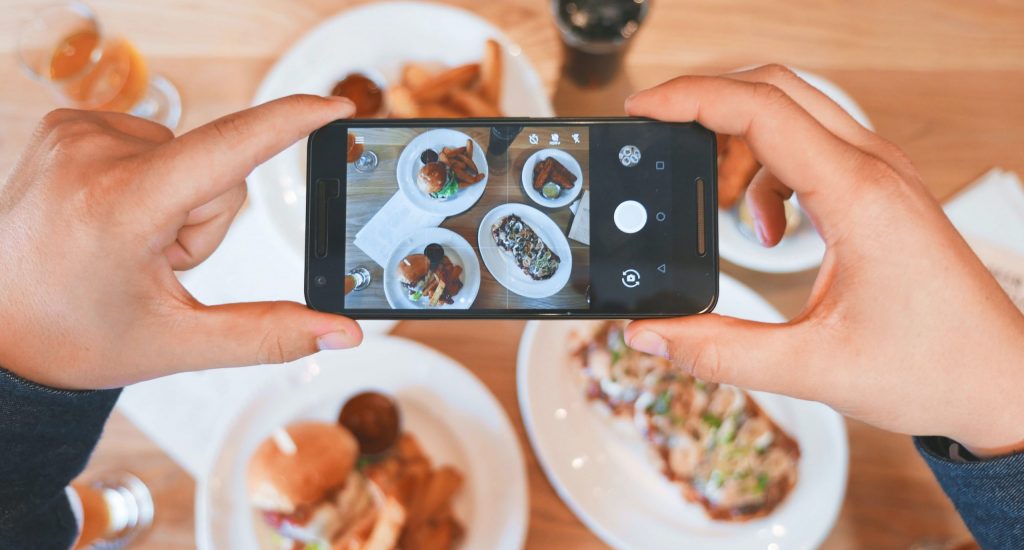 Person snapping food