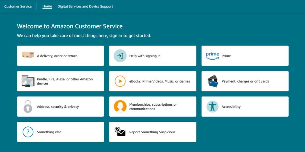 Use Amazon’s Main Help Page (It Solves Most Problems)