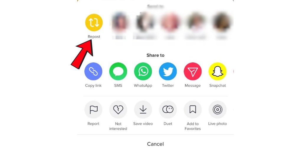 What is the TikTok Repost feature, and what does it do?