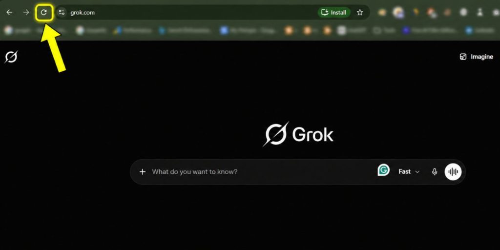 Click the Return to Home Button and Refresh Grok